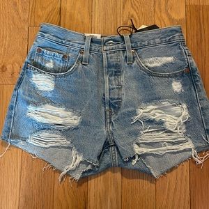 Levi’s 501 Jean Shorts, new with tags, size 26